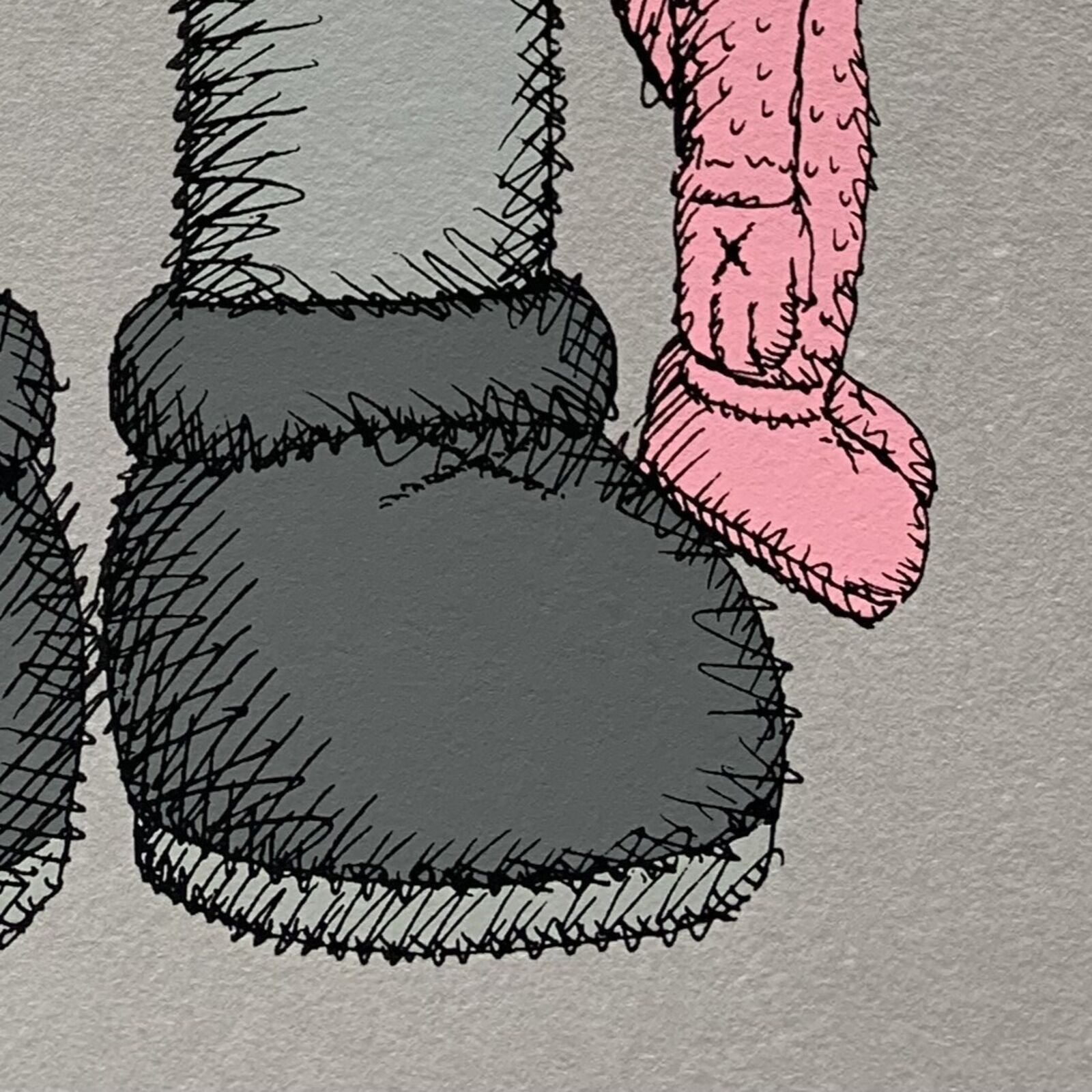 Artwork by KAWS, Share, Made of Screenprint on Stonhenge grey paper 