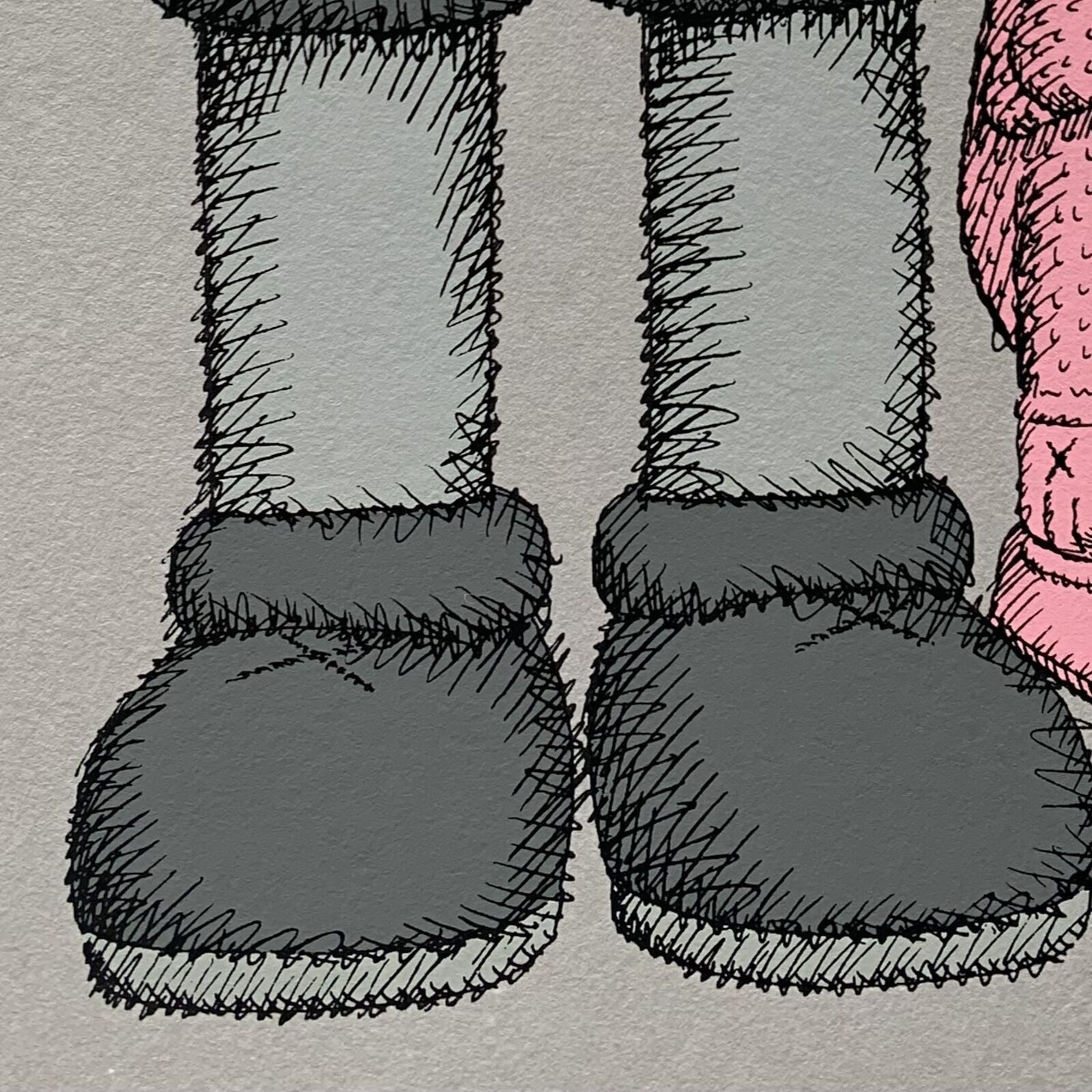 Artwork by KAWS, Share, Made of Screenprint on Stonhenge grey paper 