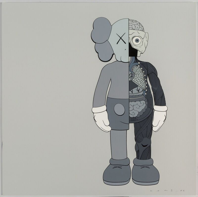 Artwork by KAWS, Dissected Companion (Gray), Made of Screenprint on paper 