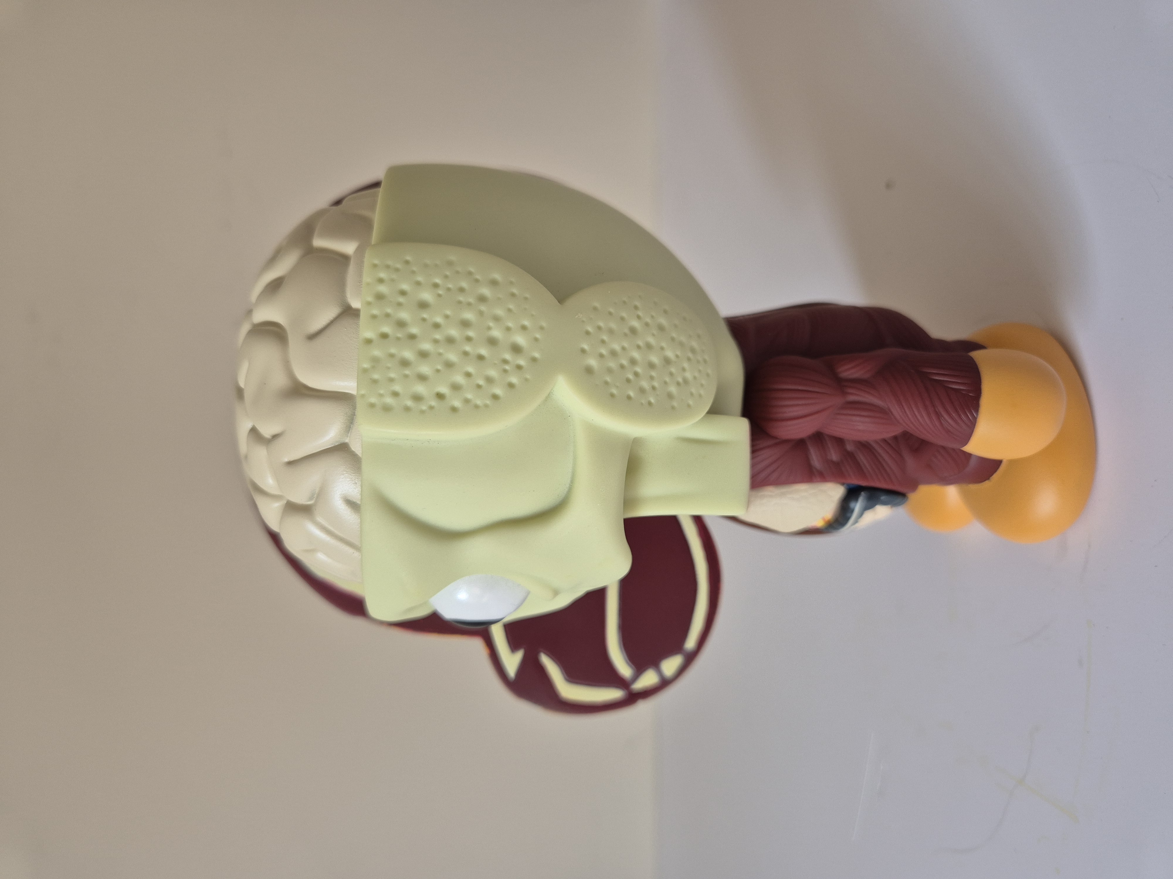 A toy that is sitting on top of a wall.