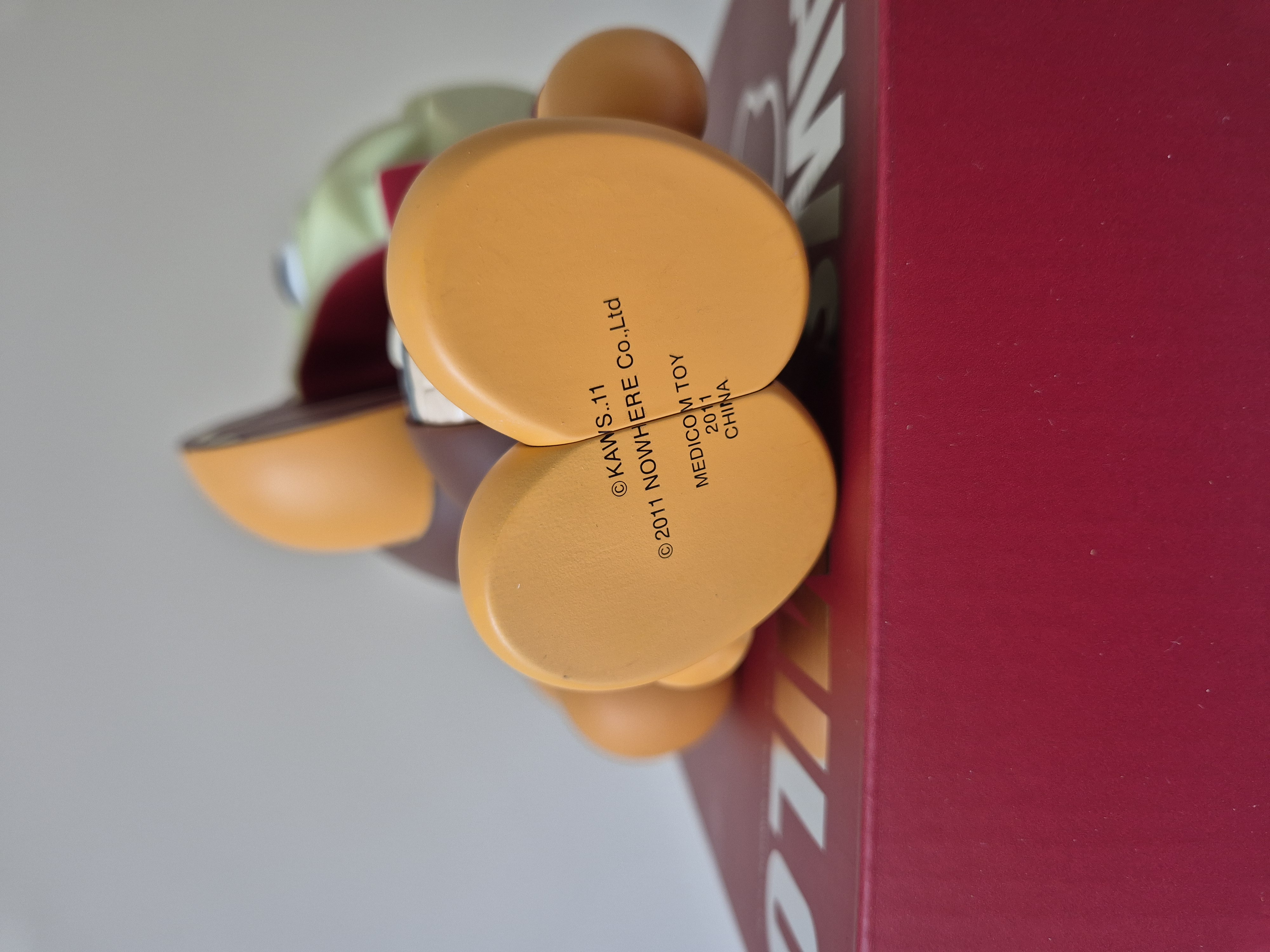 A toy that is sitting on top of a wall.