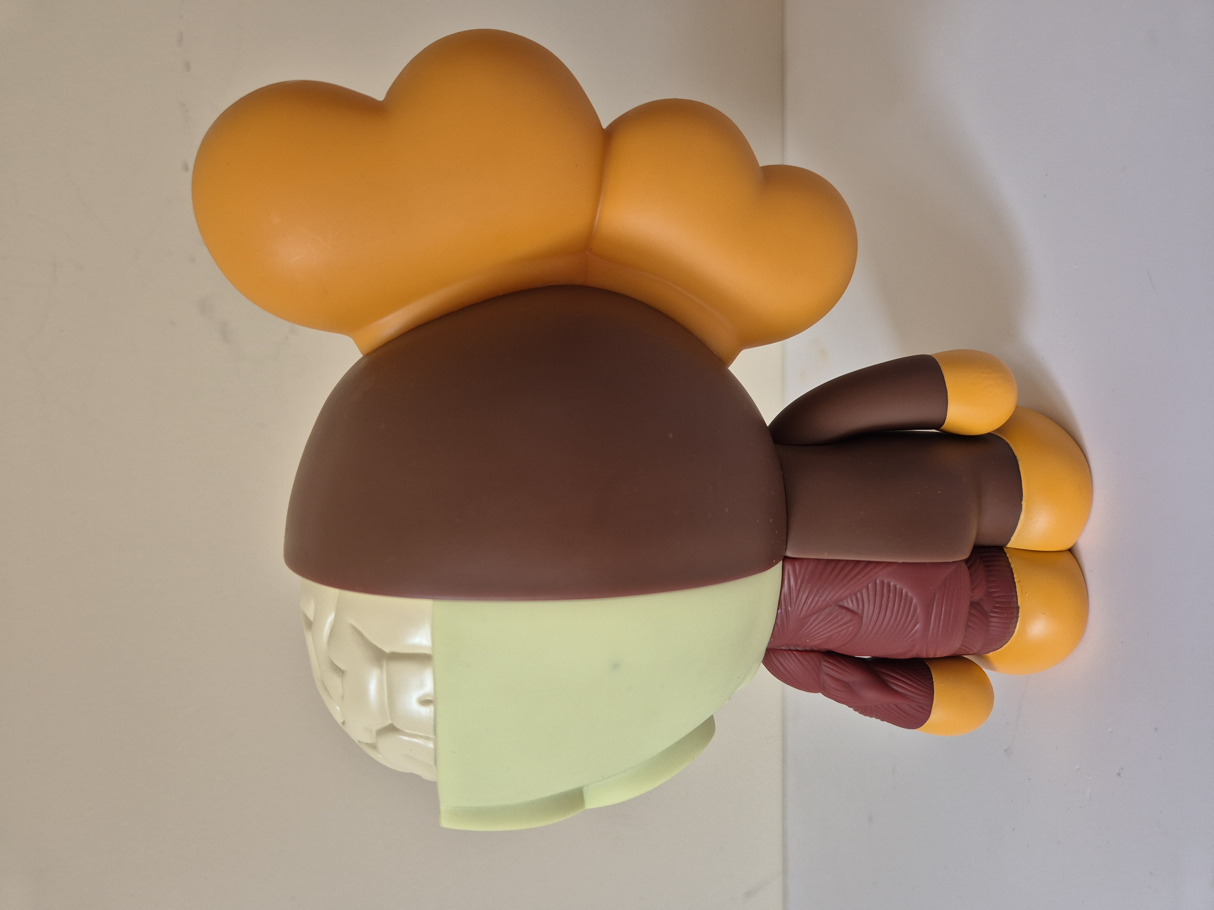 A toy that is sitting on top of a wall.