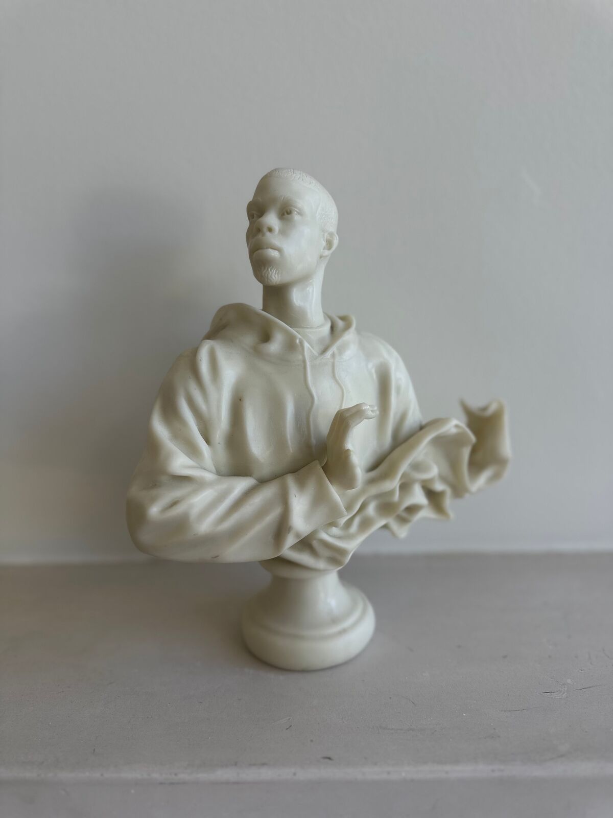 Artwork by Kehinde Wiley, Louis XVI, The Sun King, Made of Cast marble dust, resin 