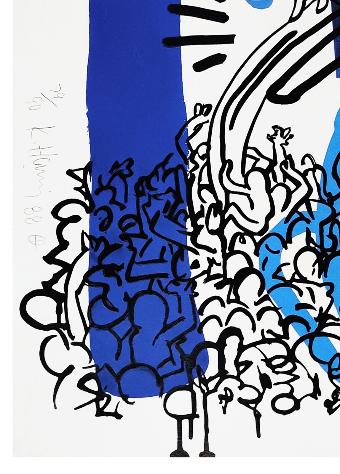 Artwork by Keith Haring, APOCALYPSE VII, Made of Screen Print 