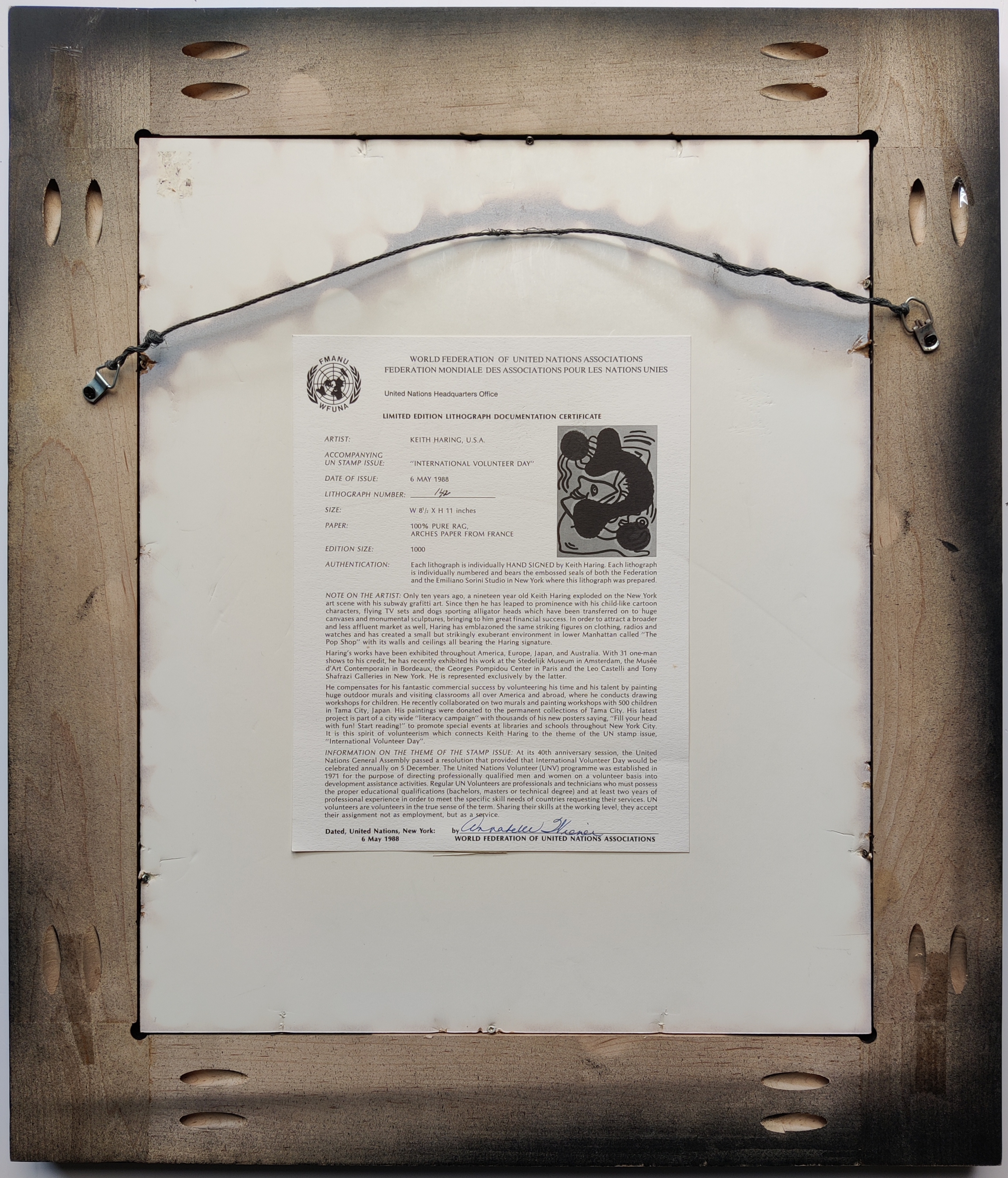 A painting of a red and yellow abstract painting on a yellow background.