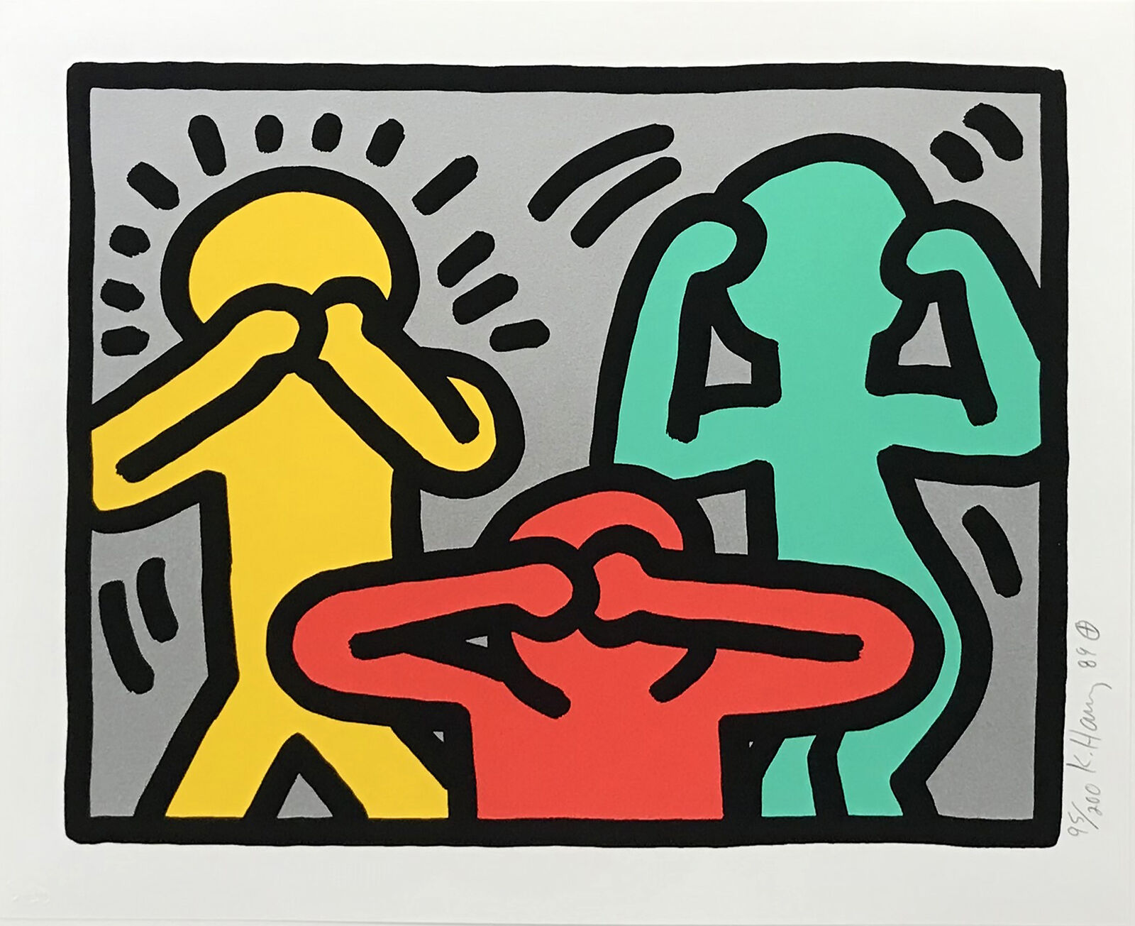 Artwork by Keith Haring, POP SHOP III (3), Made of Screenprint 