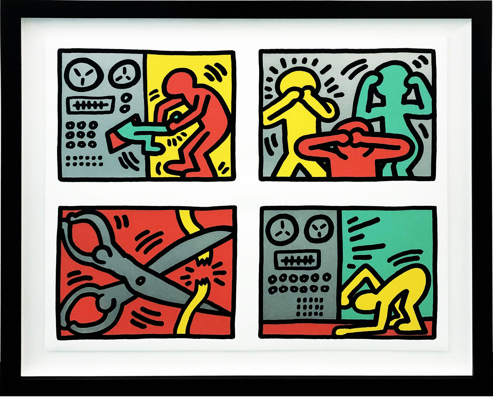 Artwork by Keith Haring, POP SHOP QUAD III, Made of Screen Print 