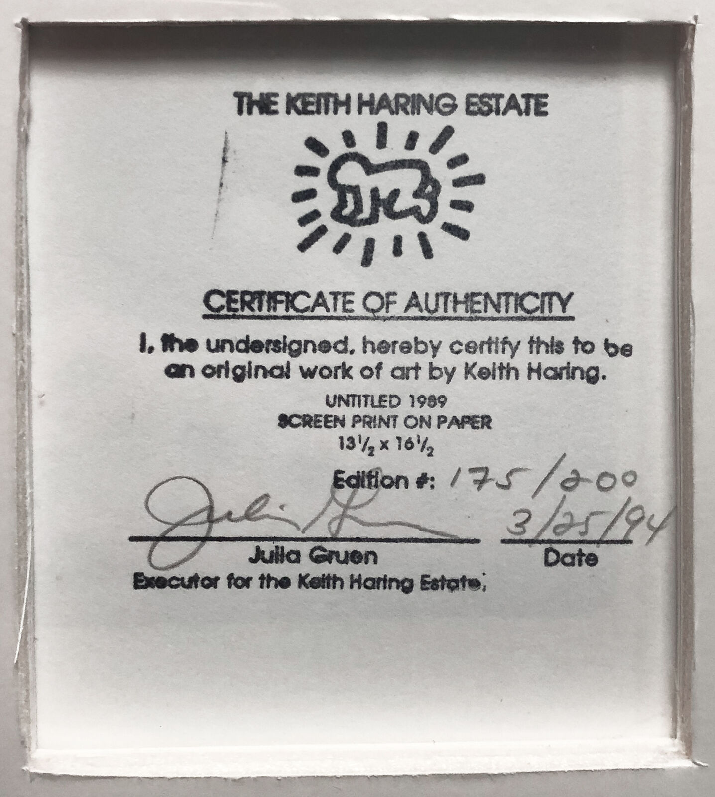 Artwork by Keith Haring, POP SHOP V (1), Made of Screen Print 