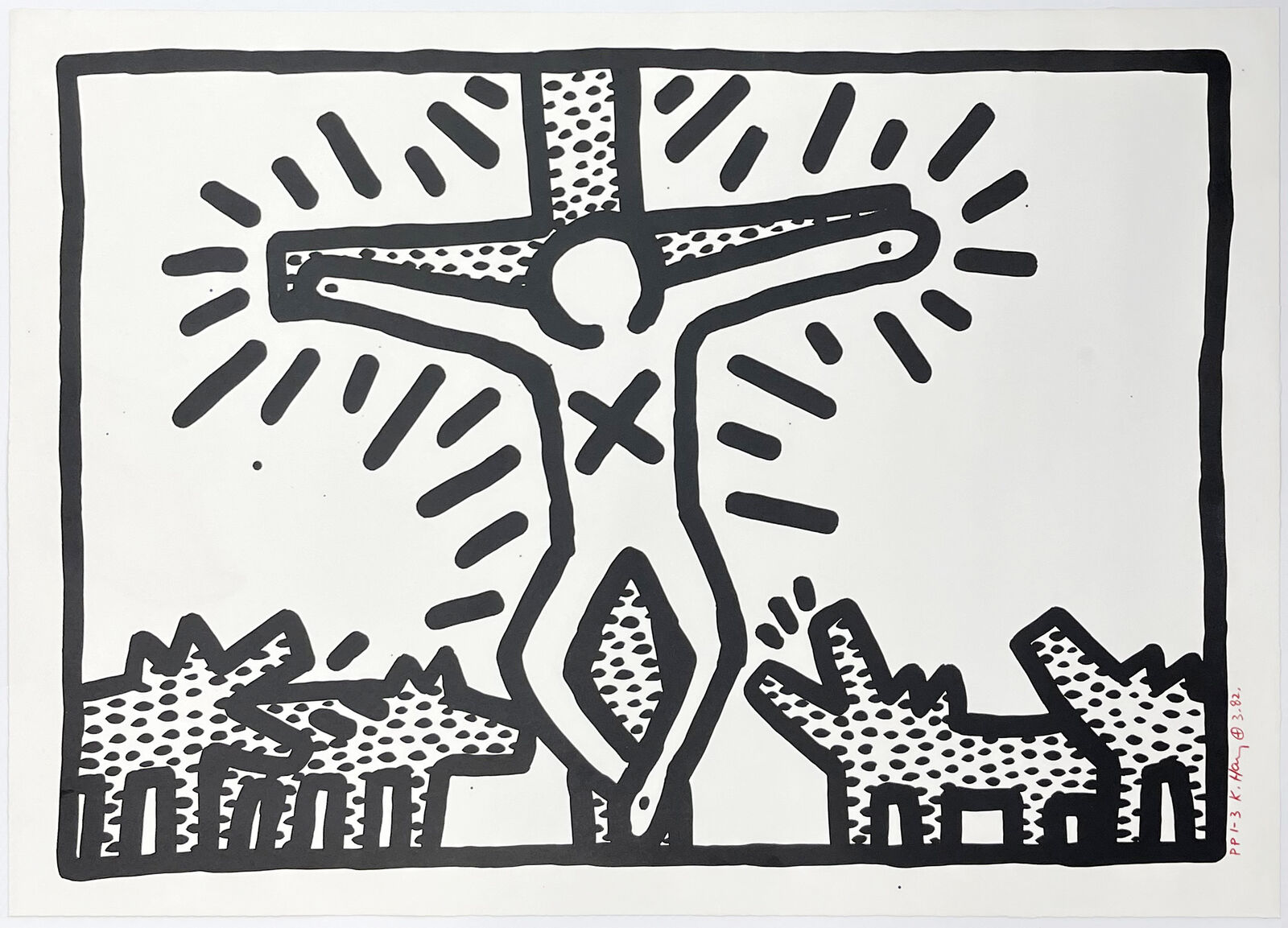 Artwork by Keith Haring, UNTITLED (PLATE 6), Made of Lithograph 