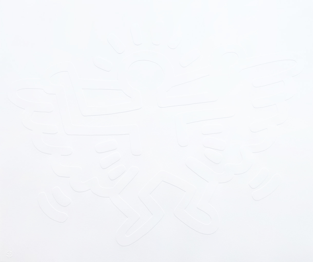 White Icons (C) – Winged Angel by Keith Haring, 1990