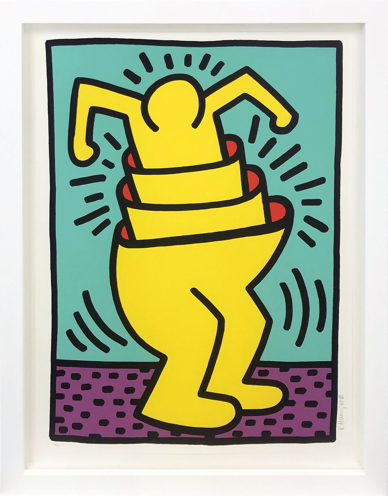 Artwork by Keith Haring, UNTITLED (CUP MAN), Made of Screen Print 