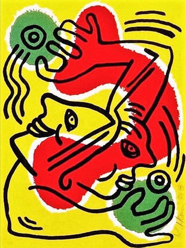 International Volunteer Day by Keith Haring, 1988