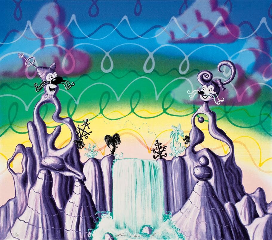 Aqua Pollination by Kenny Scharf, 1988