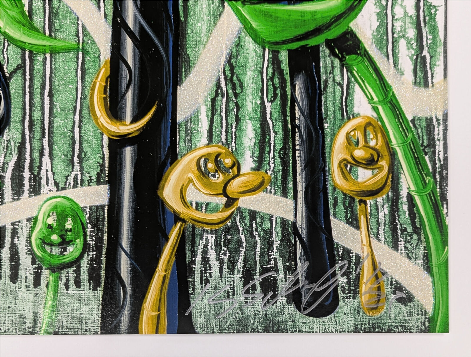 Furungle (Green), large framed archival print with diamond dust