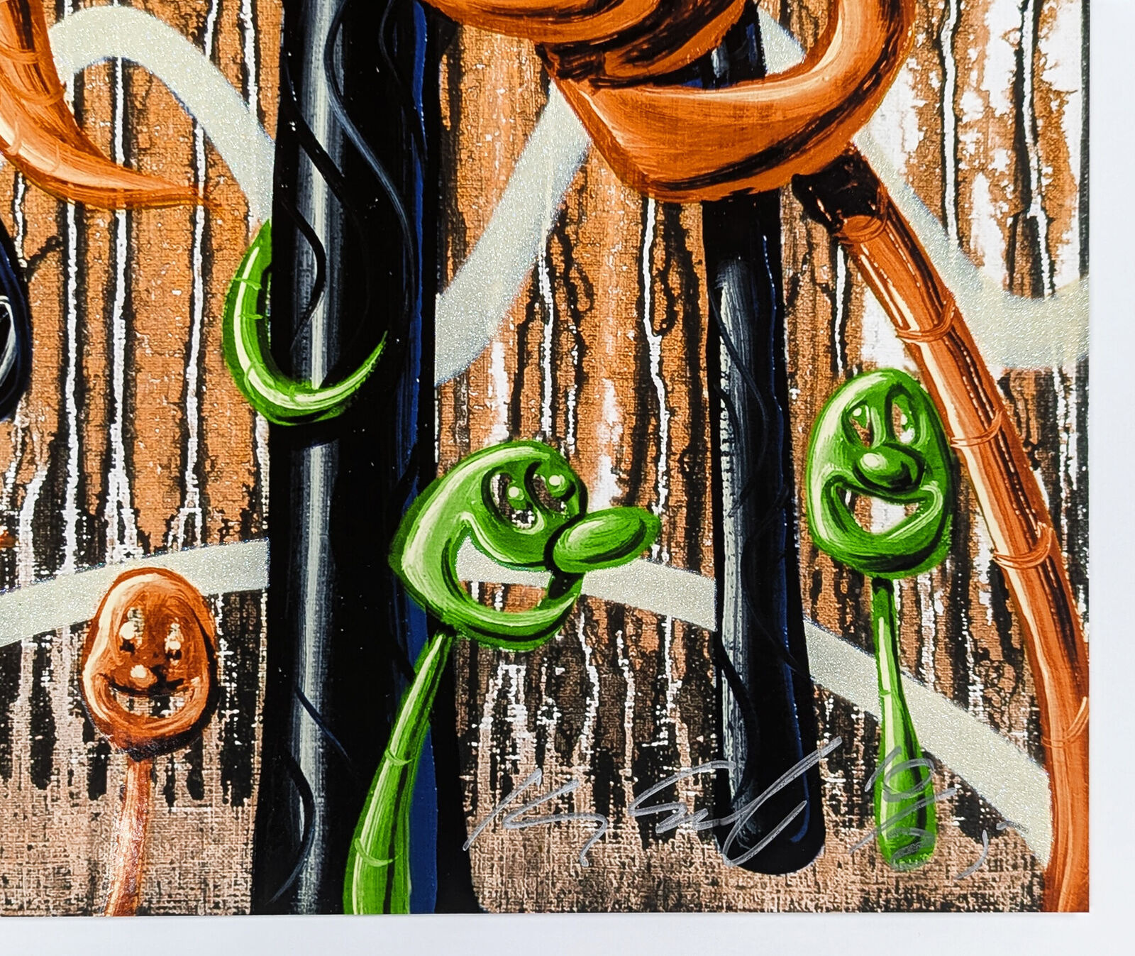 Furungle (Orange), large framed archival print with diamond dust