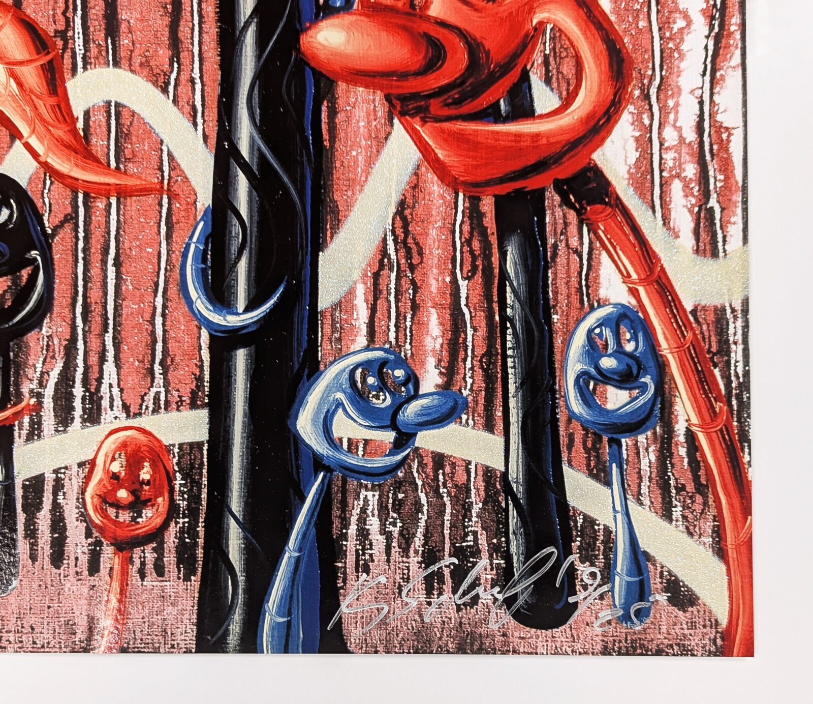 Furungle (Red), large framed archival print with diamond dust