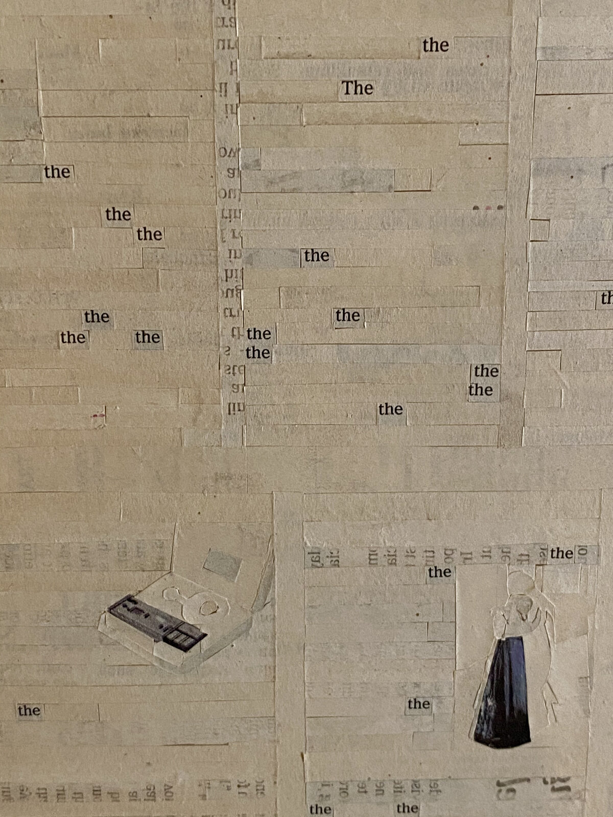 Artwork by Kim Rugg, November 21st #4, Made of Reconfigured Newsprint 