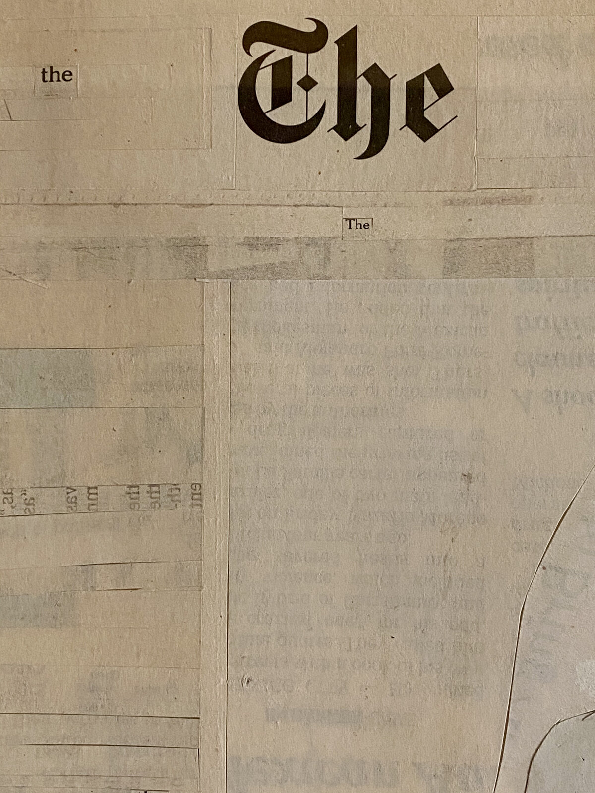 Artwork by Kim Rugg, November 21st #4, Made of Reconfigured Newsprint 