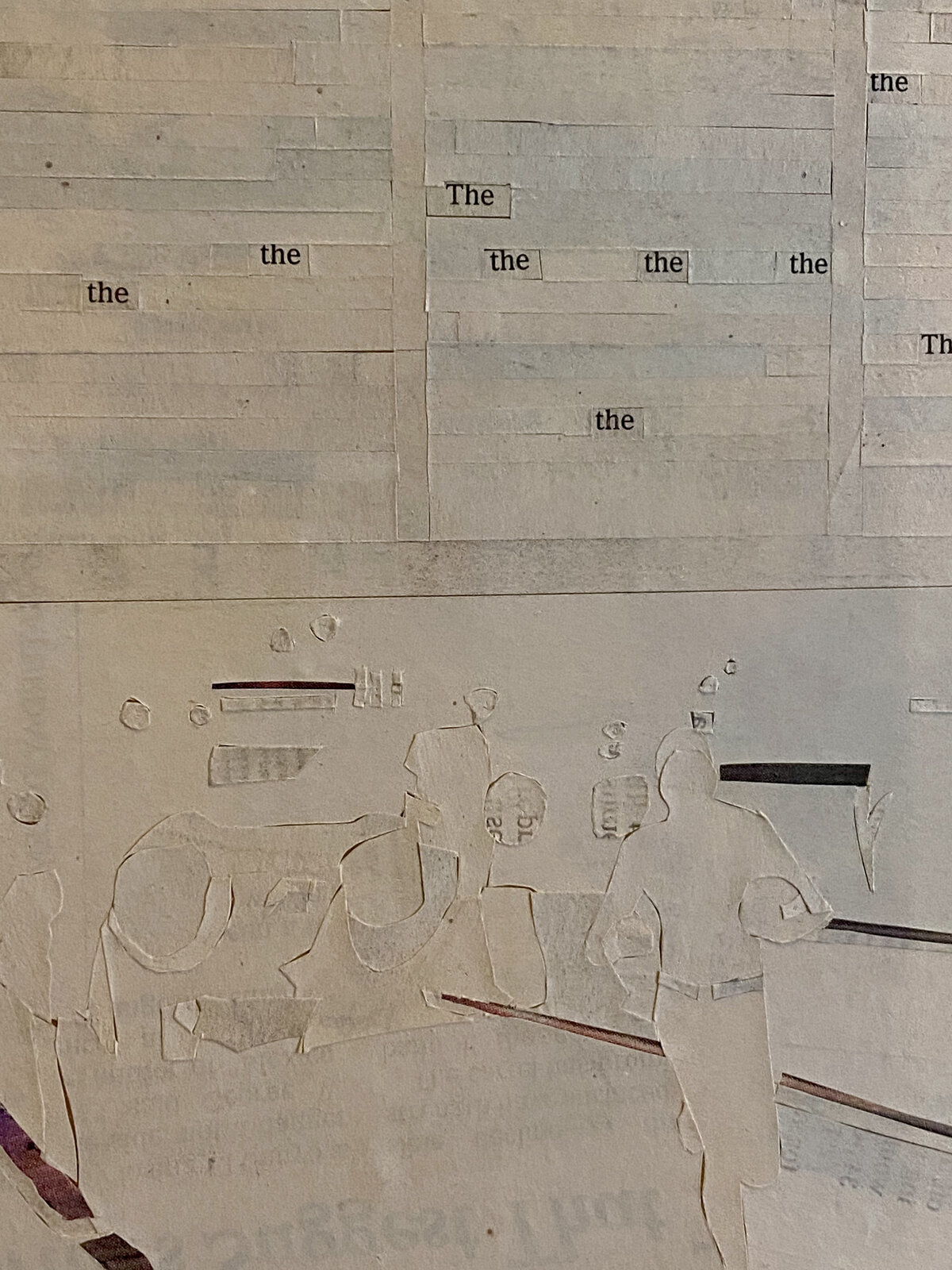 Artwork by Kim Rugg, November 21st #4, Made of Reconfigured Newsprint 