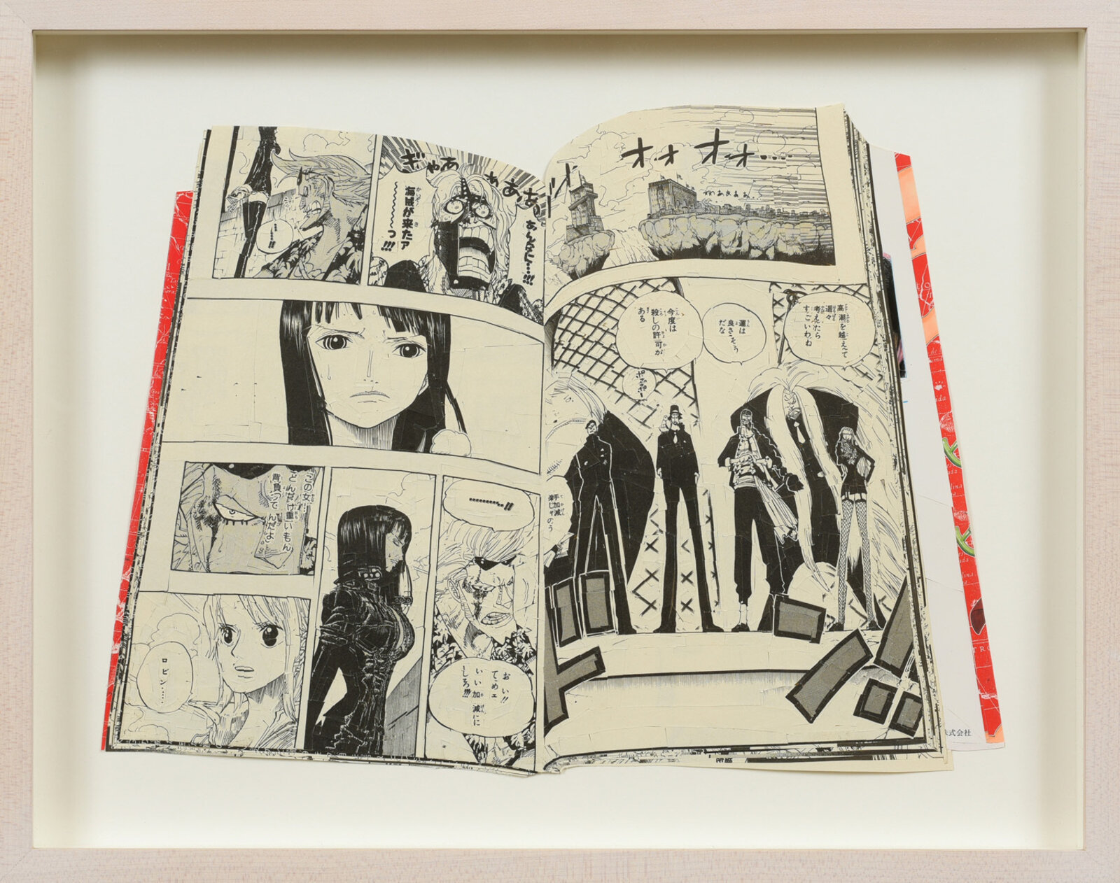 Artwork by Kim Rugg, One Piece, Made of Reconfigured comic book 