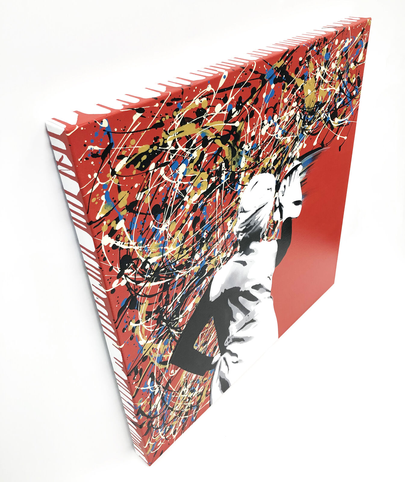 Artwork by Kunstrasen, DRIP REMOVER (RED), Made of Acrylic And Spray Paint On Canvas 