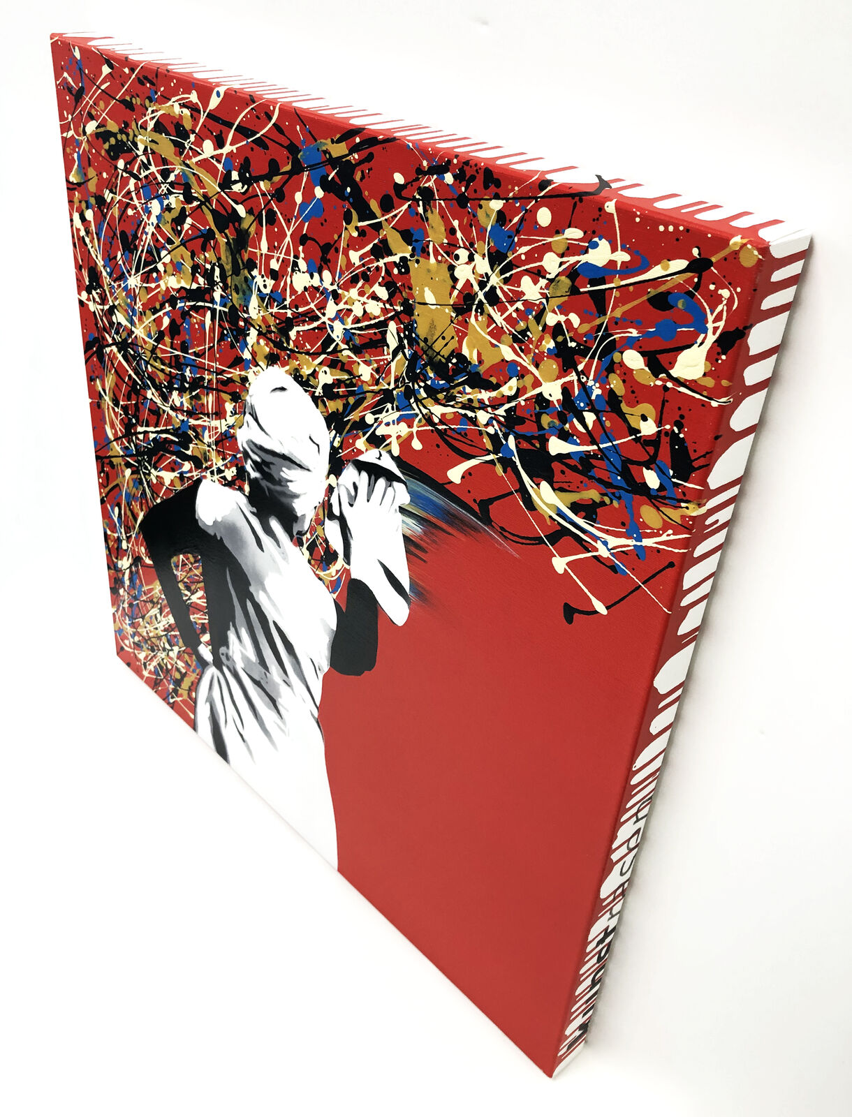 Artwork by Kunstrasen, DRIP REMOVER (RED), Made of Acrylic And Spray Paint On Canvas 