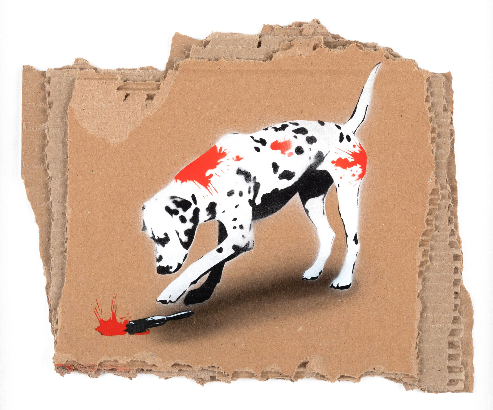 Artwork by Kunstrasen, Most Is What You Make Of It, Made of Spray paint and stencil on cardboard 