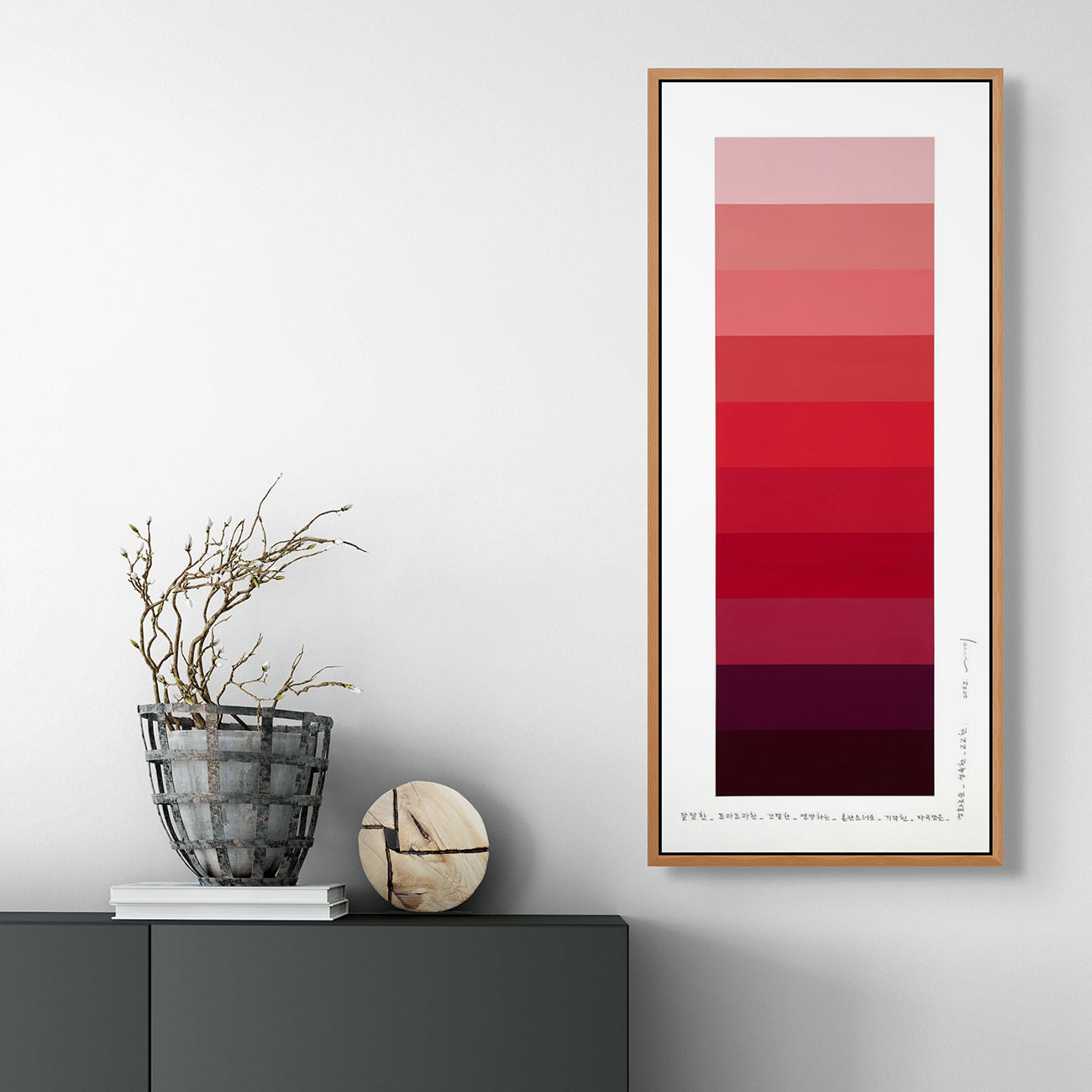 Artwork by Lee Kyong, Emotional Color Chart 198, Made of Pencil and acrylic on Fabriano-pittura paper 