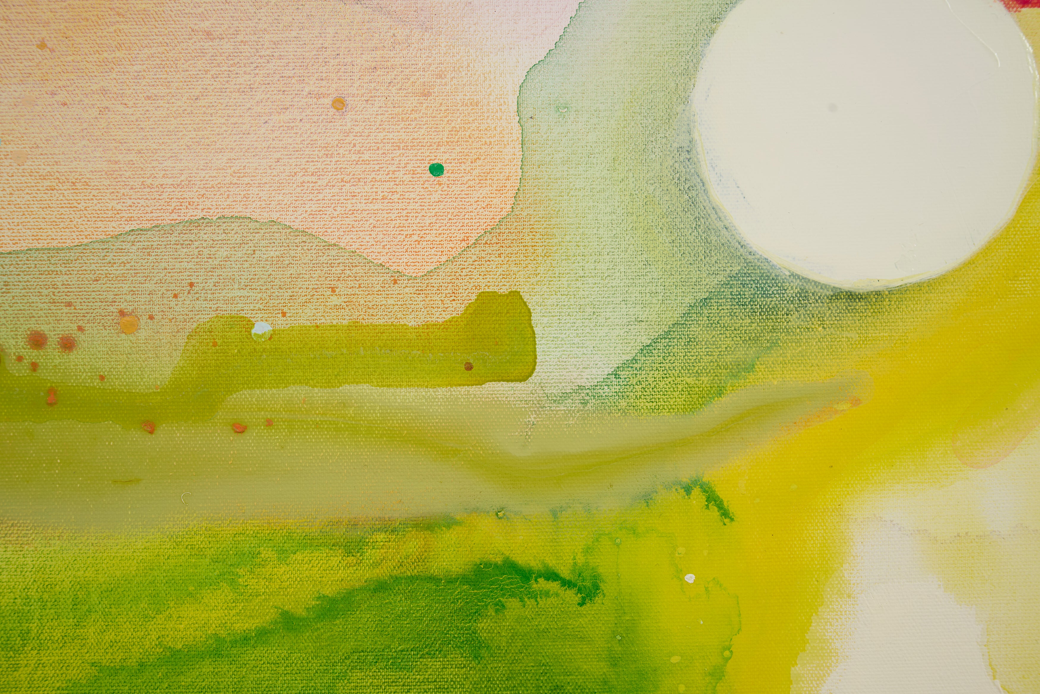 A colorful abstract painting on a white background.