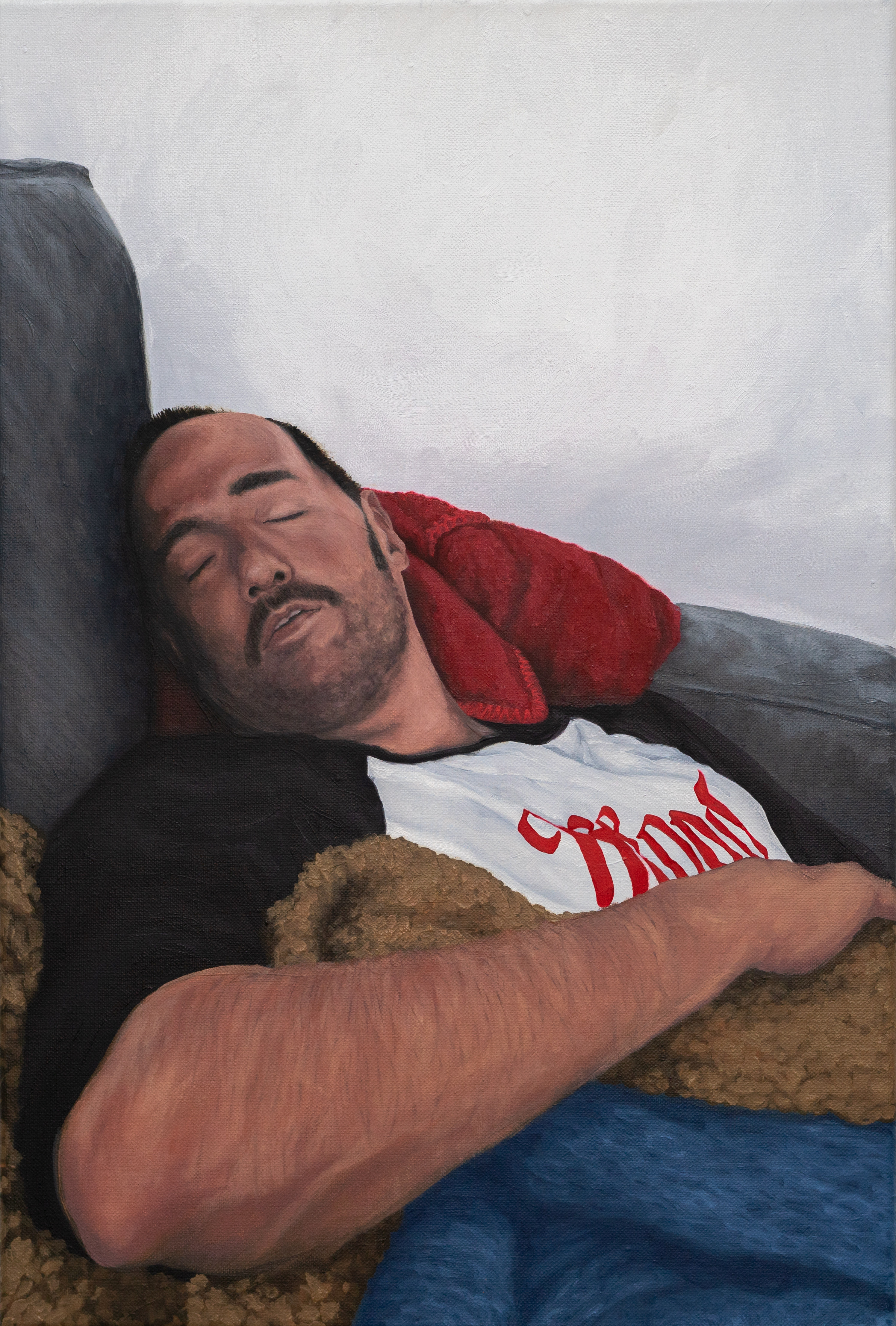 Artwork by Lara Rottinghaus, Kurz die Augen ausruhen, Made of Oil On Linen 