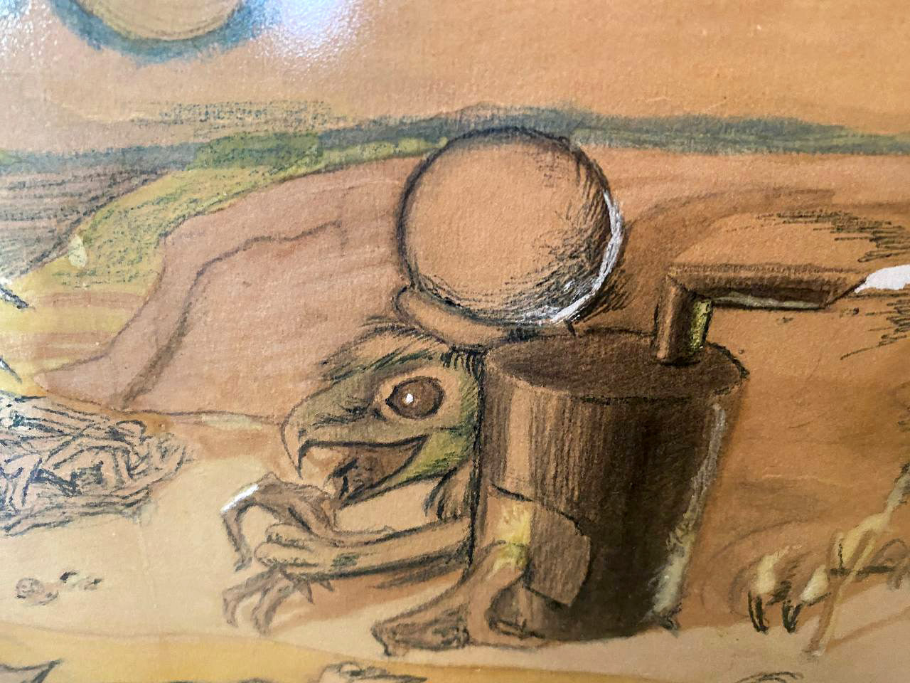 Artwork by Mikhail Larionov, Hell, Made of Mixed Media, Paper 