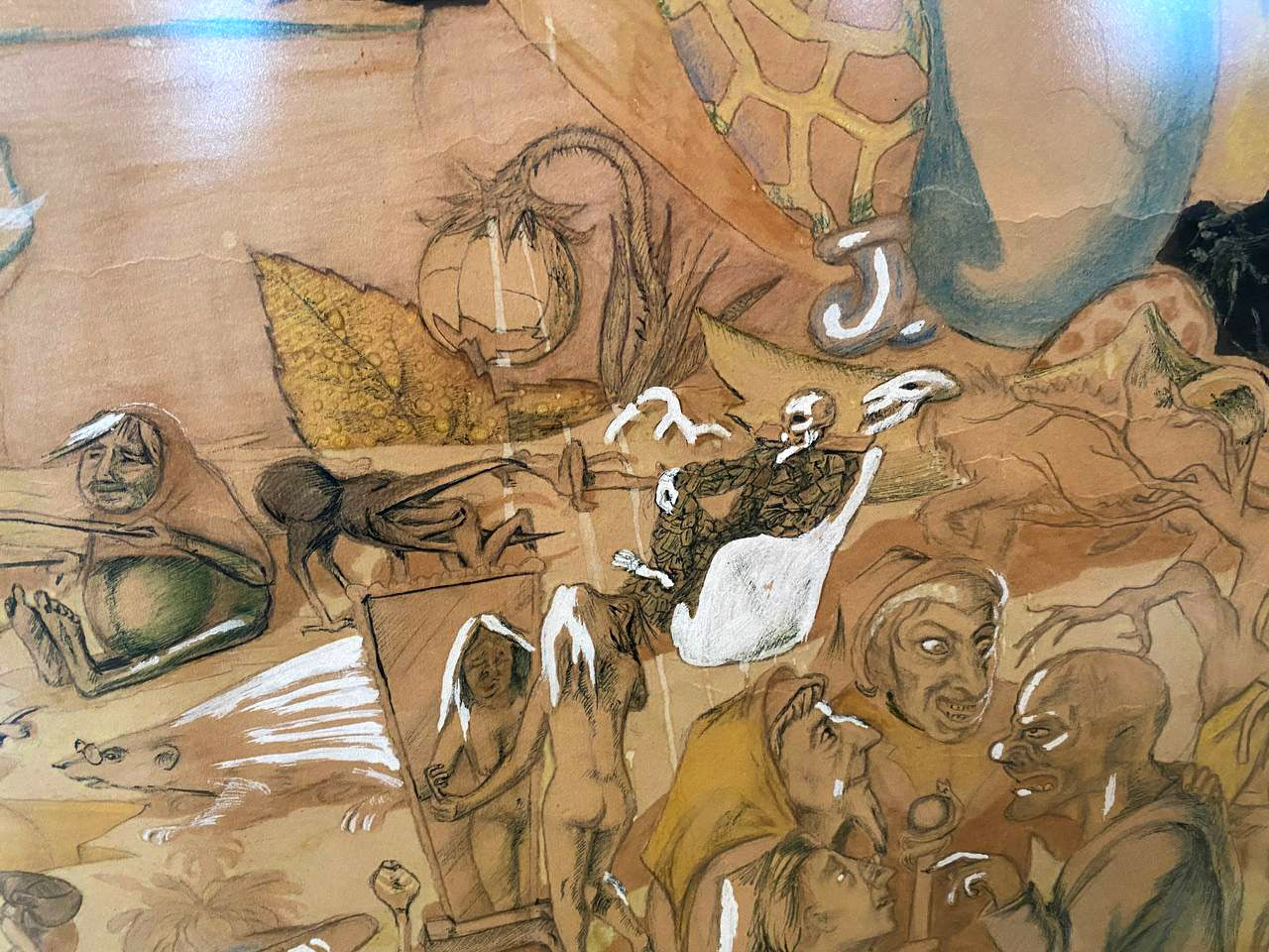 Artwork by Mikhail Larionov, Hell, Made of Mixed Media, Paper 