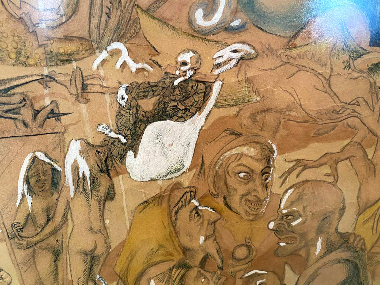 Artwork by Mikhail Larionov, Hell, Made of Mixed Media, Paper 