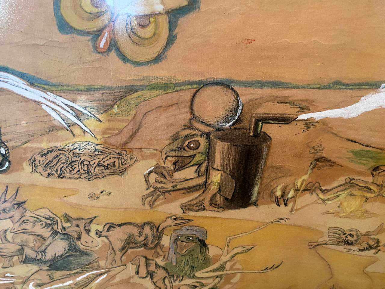 Artwork by Mikhail Larionov, Hell, Made of Mixed Media, Paper 