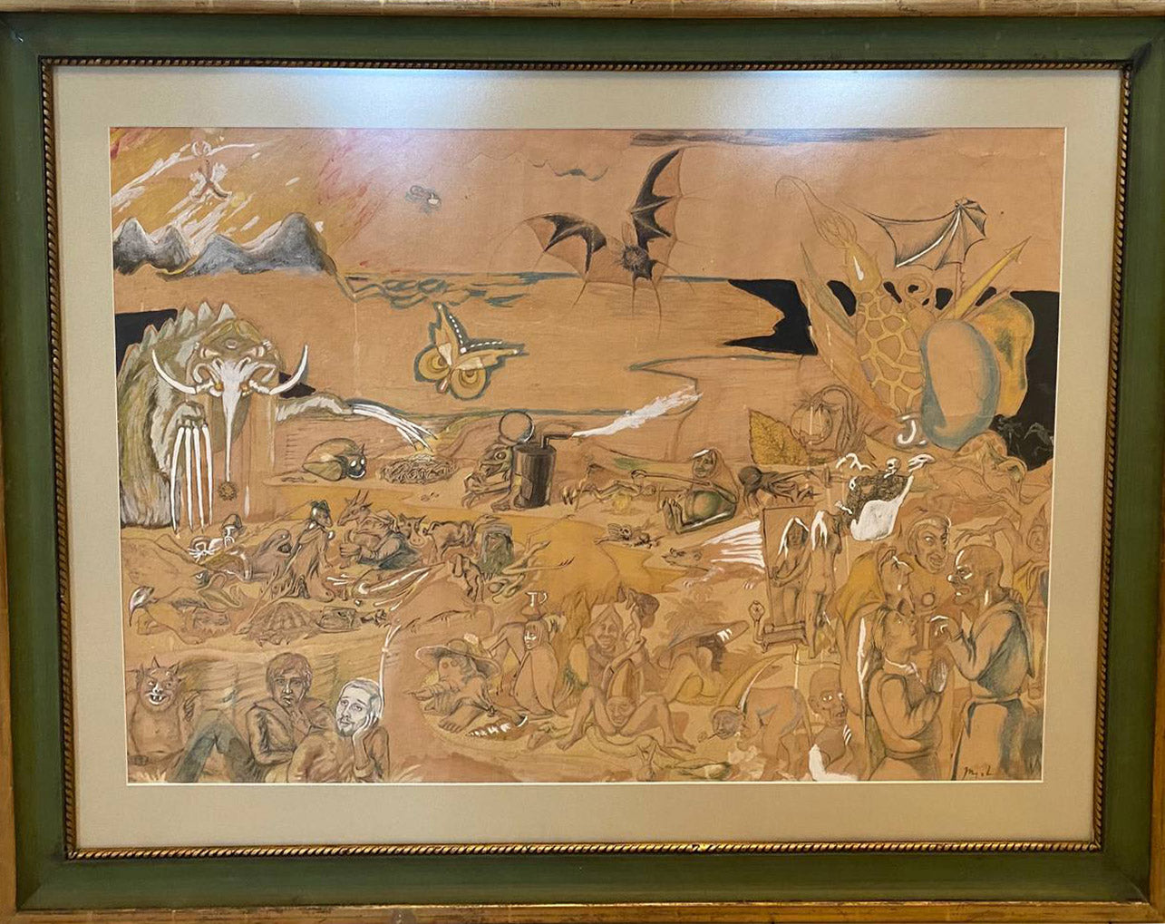 Artwork by Mikhail Larionov, Hell, Made of Mixed Media, Paper 