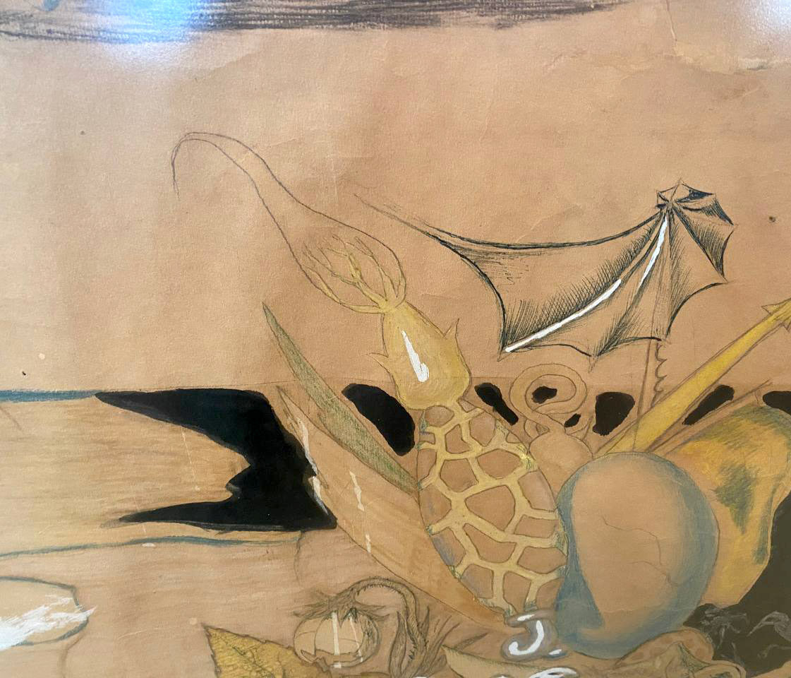 Artwork by Mikhail Larionov, Hell, Made of Mixed Media, Paper 