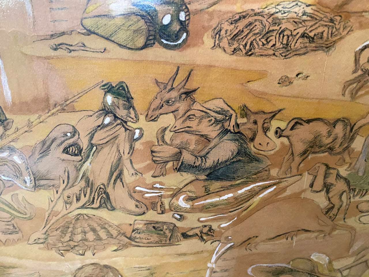 Artwork by Mikhail Larionov, Hell, Made of Mixed Media, Paper 