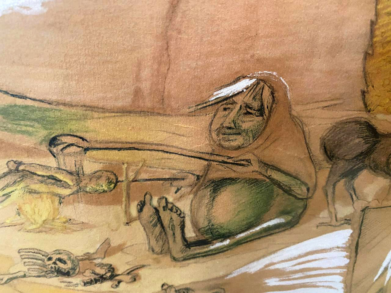 Artwork by Mikhail Larionov, Hell, Made of Mixed Media, Paper 