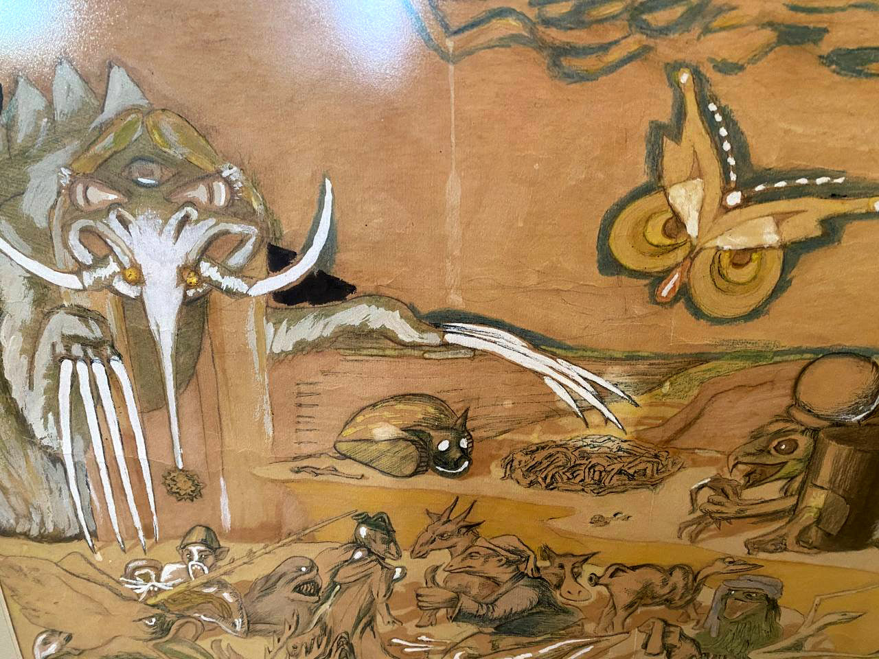 Artwork by Mikhail Larionov, Hell, Made of Mixed Media, Paper 