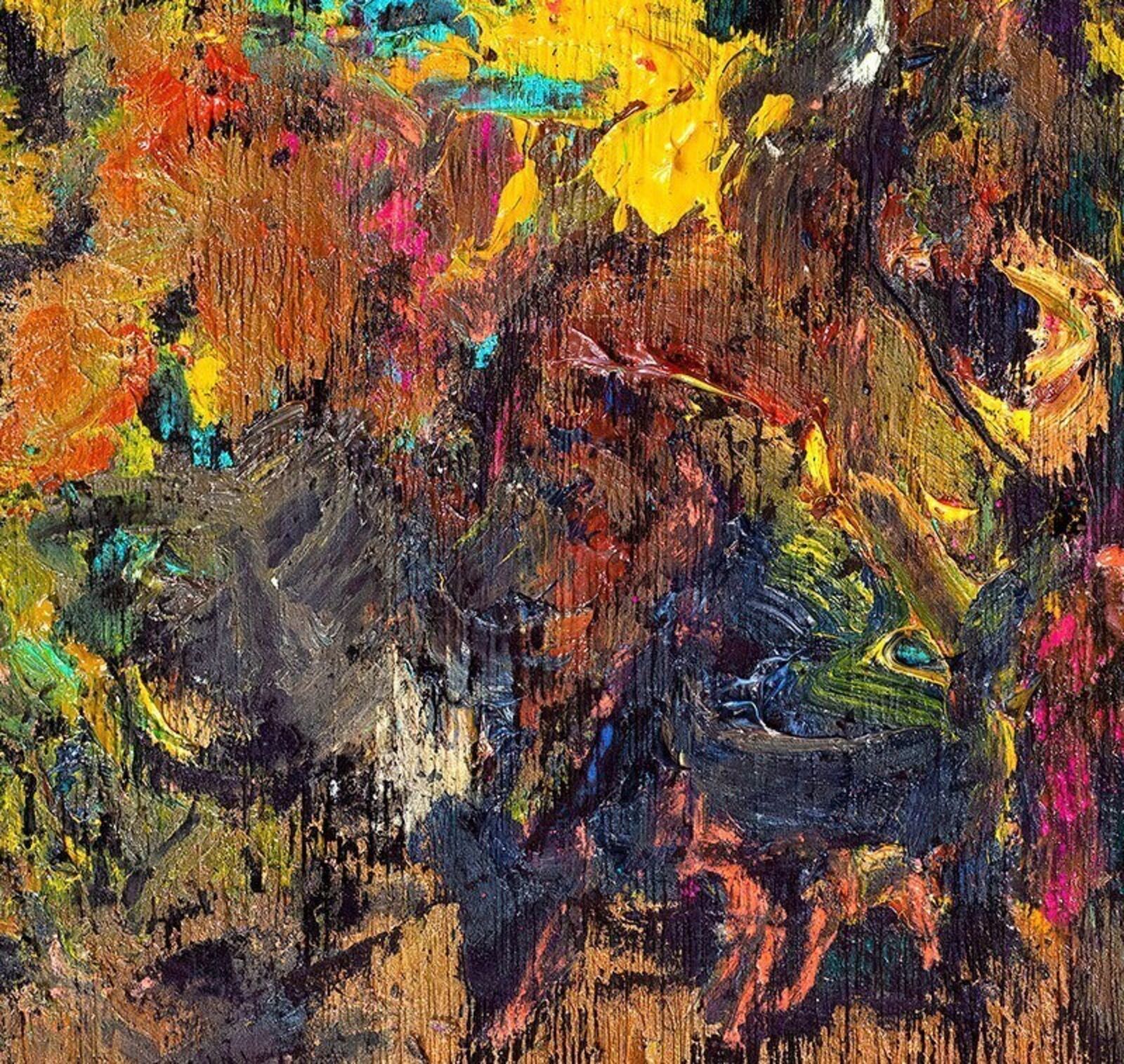 Artwork by Larry Poons, Cherry Bobalink, Made of Epson Inkjet print with HDX Ultrachrome inks 