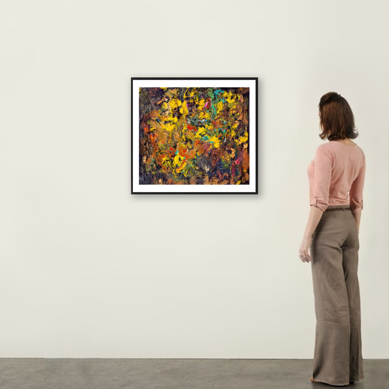 Artwork by Larry Poons, Cherry Bobalink, Made of Epson Inkjet print with HDX Ultrachrome inks 