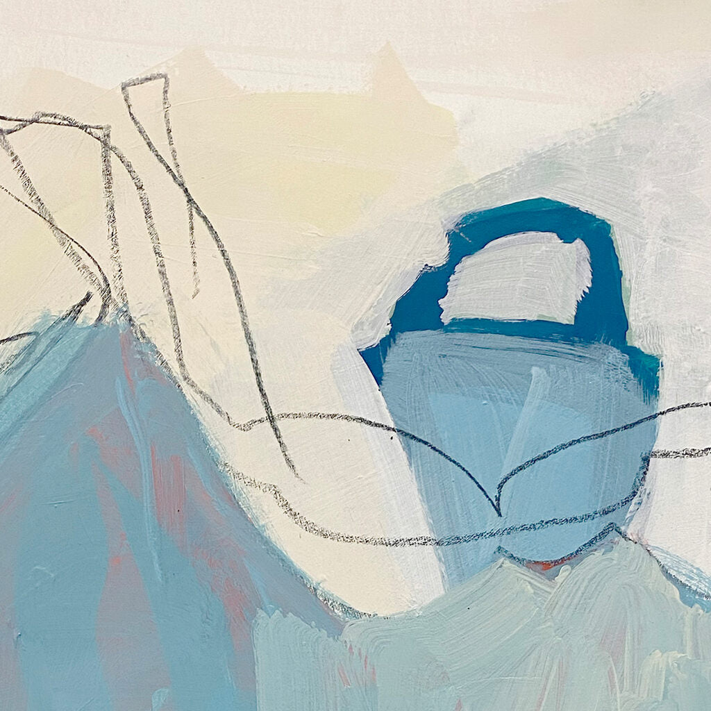 Artwork by Laura Basterra Sanz, Blue (Diptych), Made of Mixed media on 300gr paper 