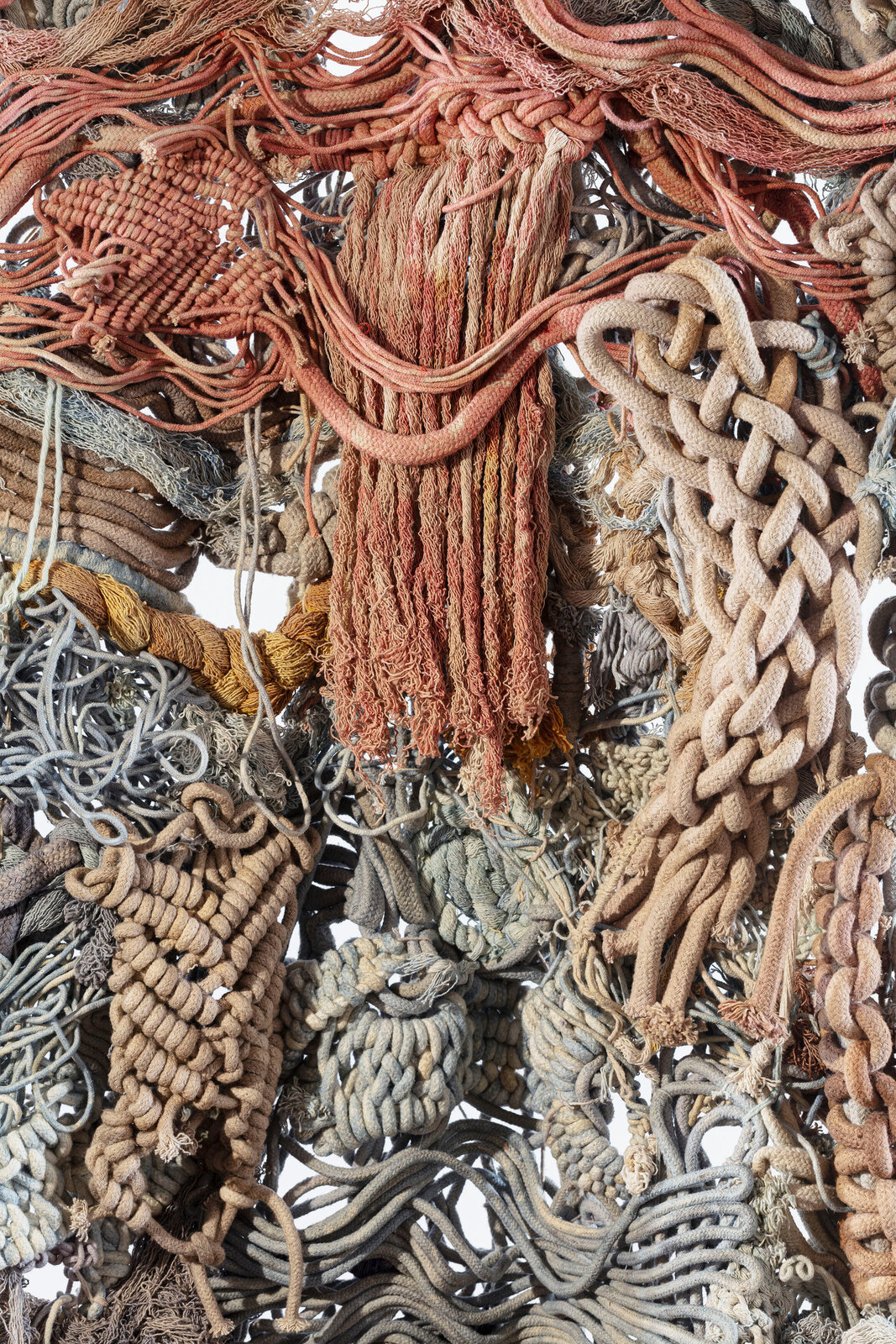 Artwork by Laura Lima, Omar, Made of Raw cotton threads dyed by natural pigments and wire 