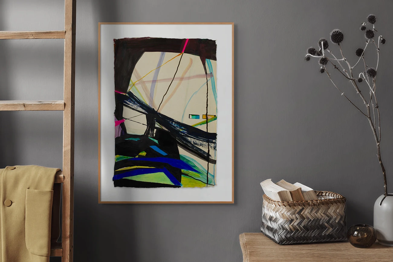 Artwork by Laura Newman, Bridge, Made of Acrylic and Ink on Arches Paper 