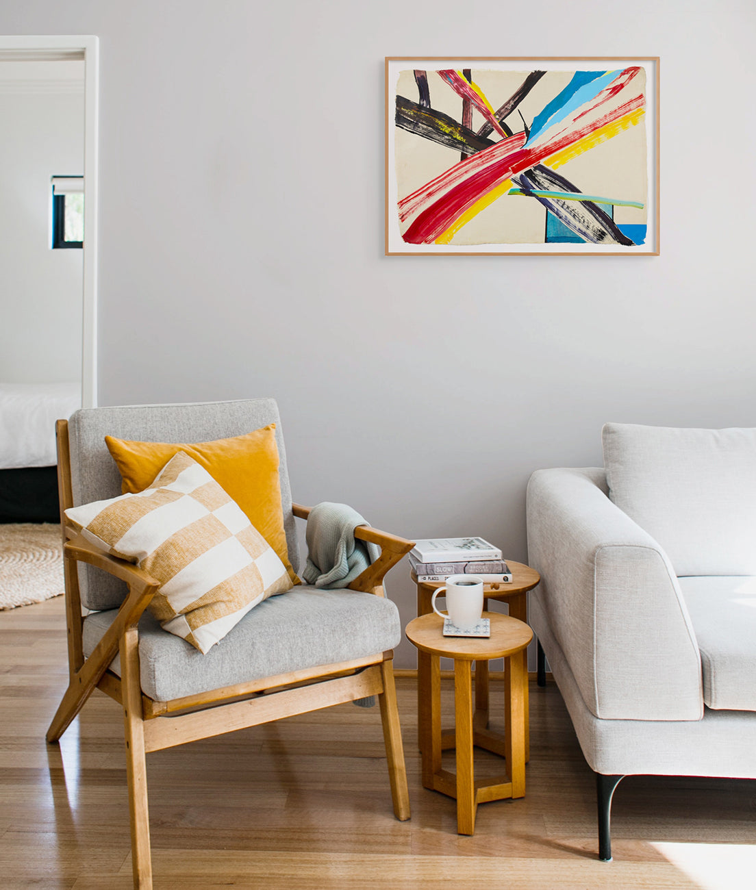 Artwork by Laura Newman, Scaffold, Made of Acrylic and Ink on Handmade Wasli Paper 