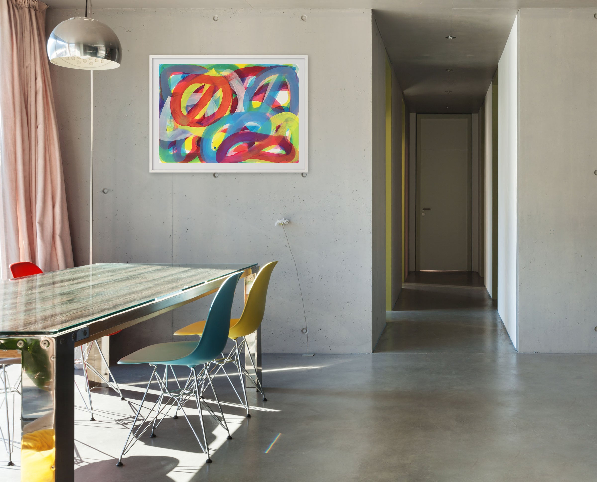 Artwork by Leon Phillips, Squirm 1, Made of Gouache on Fabriano paper 