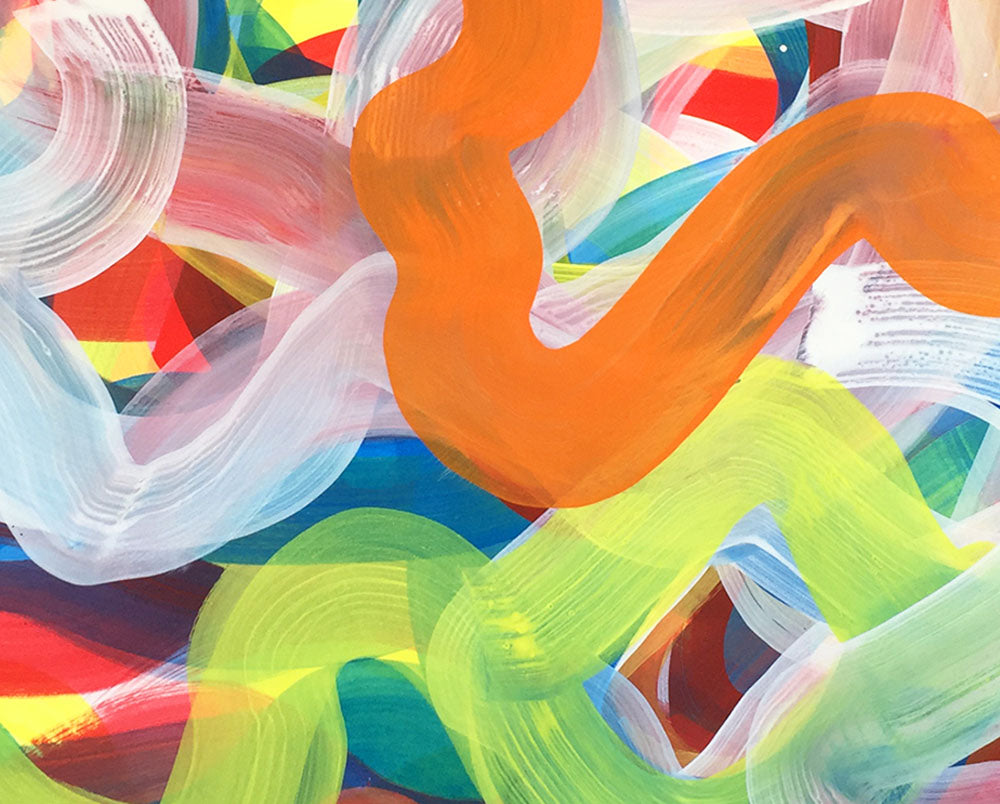 Artwork by Leon Phillips, Squirm 10, Made of Gouache on Fabriano paper 