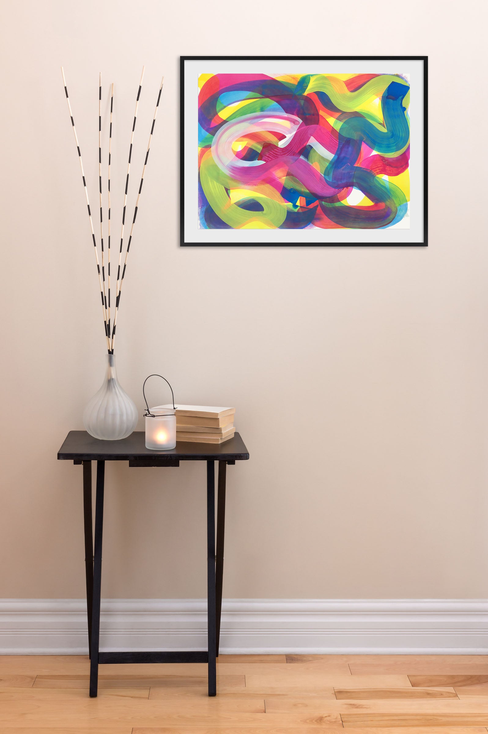 Artwork by Leon Phillips, Squirm 16, Made of Gouache on Fabriano paper 