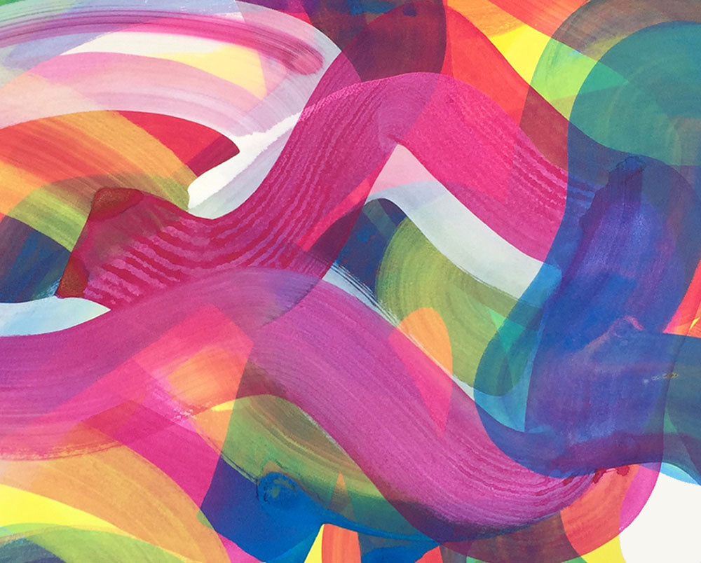 Artwork by Leon Phillips, Squirm 16, Made of Gouache on Fabriano paper 