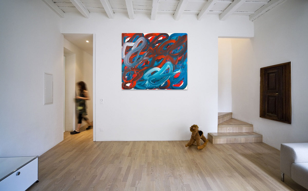 Artwork by Leon Phillips, Swirl 5, Made of Oil on Canvas 